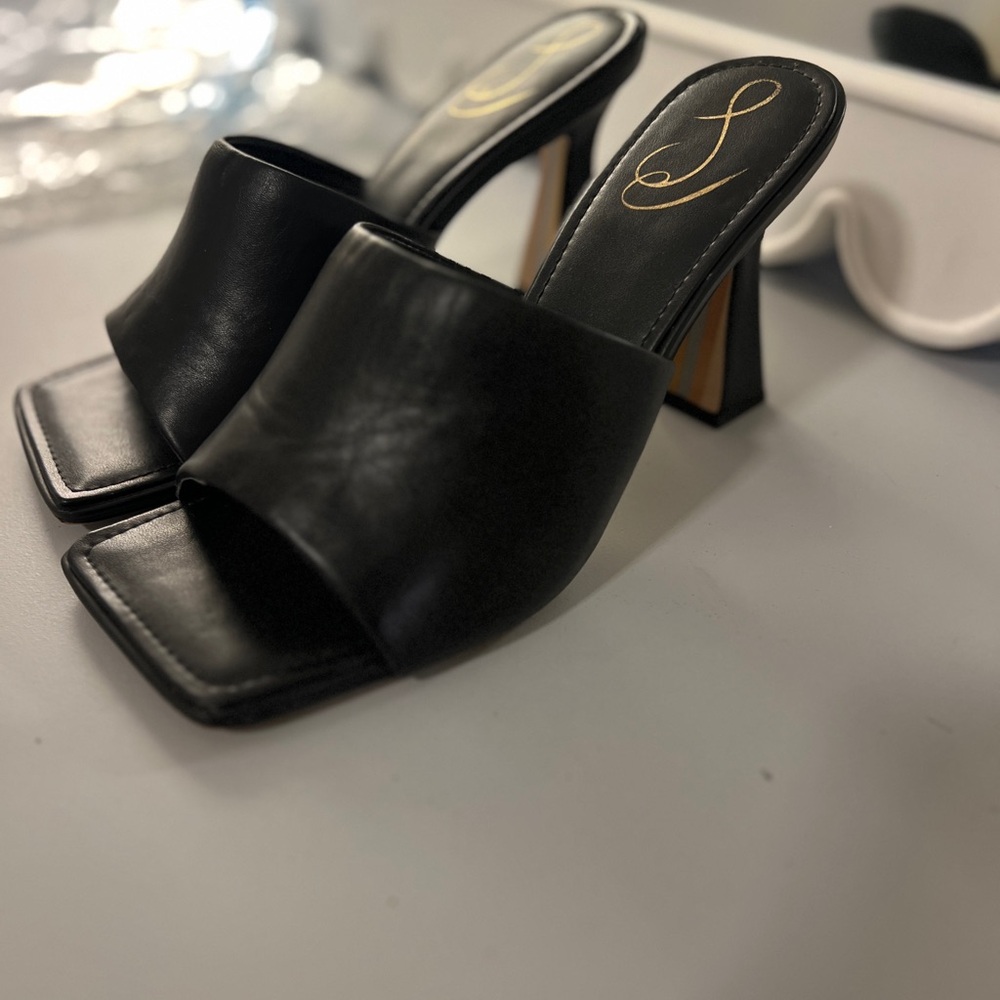 Sam Edelman Black Leather Mules